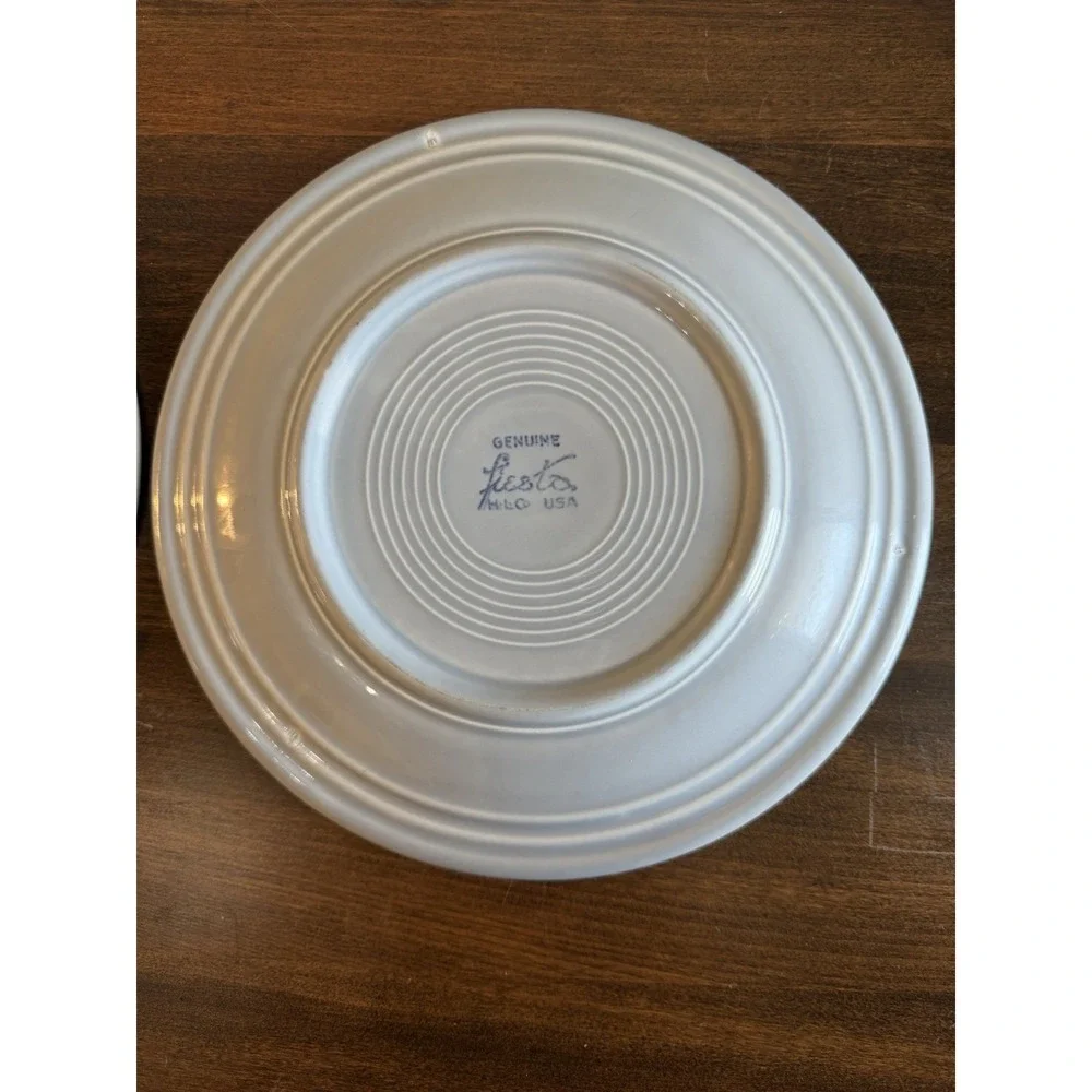 Set Of 2 Vintage Gray Fiestaware 9 1/2